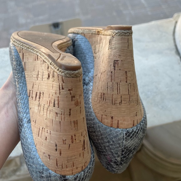 🩵 PRADA Wedge heels - peep toe!  Size 8.5 (Euro 39) 🩵 - Picture 5 of 7